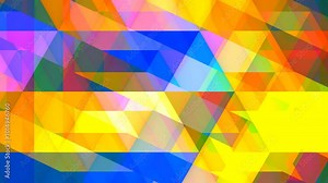 A captivating loop of smoothly moving transparent geometric shapes, seamlessly blending vibrant colors as they glide in harmony. Perfect for backgrounds, digital design, and creative visual projects.