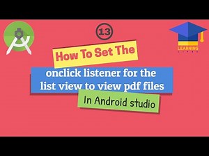 How To Create OnclickListiner For Pdf In a List View | Book App Using Android Studio