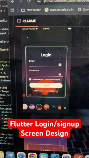 🚀 Flutter Login UI Design | Modern App Login Page #shorts