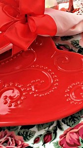 I’m revisiting some of my past Valentine’s tablescapes. These garden rose plates are some of my very favorite ones! I bought these at the dish outlets in Reading, Pennsylvania way back in the early 1980’s. #valentines #tabledecor #tablestyling | Celebrate & Decorate