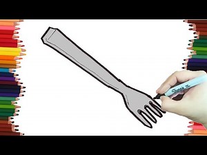 How to draw easily a FORK Step by Step