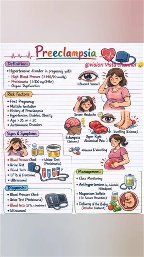 preeclampsia important point and easy notes 📝🤯😲