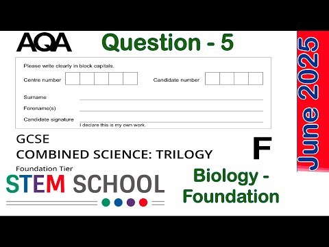 GCSE AQA Combined Science - Biology Foundation - 2025 - Paper 2 -Question 5
