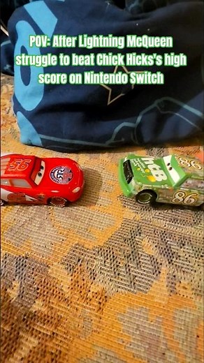 POV: After Lightning McQueen struggle to beat Chick Hicks's high score on Nintendo Switch