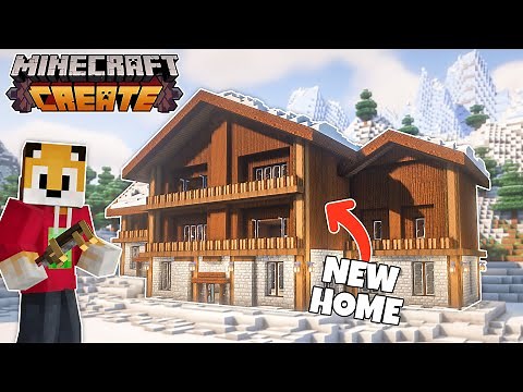 I built a HUGE HOTEL in Minecraft Create Mod