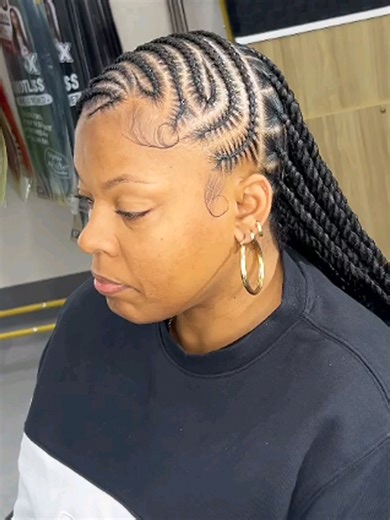 Fulani Twists with Lemonade Side Sweep Styles