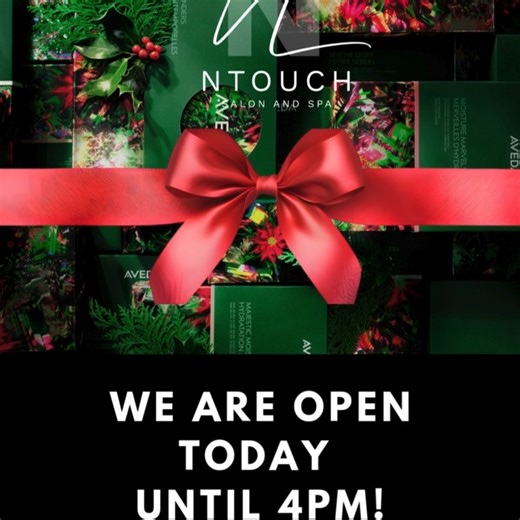 Ntouch Massage & Wellness Ctr on Instagram: "🎄 Christmas Eve at Ntouch 🎄 Still checking names off your list? We’ve got you covered. ✨ We’re OPEN today until 4:00 PM ✨ Gift cards available online 24/7 — perfect for last-minute gifting ✨ Massage • Salon • Spa experiences they’ll actually use 📍 1900 N Dixie Ave Elizabethtown, KY 42701 🔗 Purchase anytime: 👉 www.ntouchmassageandwellness.com Give the gift of relaxation, care, and wellness this Christmas ❤️"