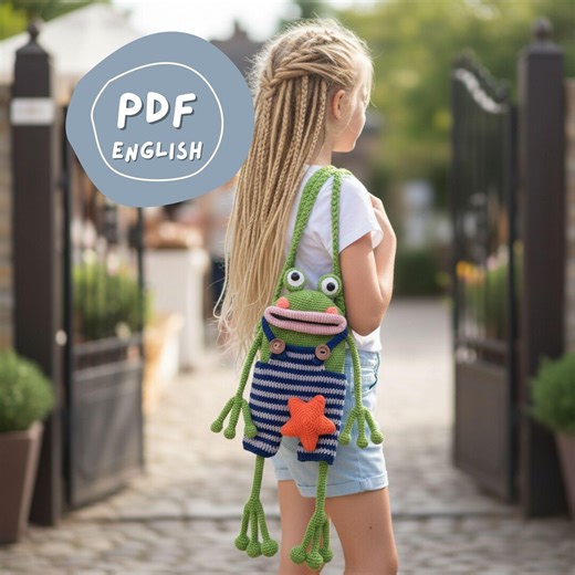 Frog Bag Amigurumi Pattern PDF | Crochet Purse | Crossbody Bag - Etsy