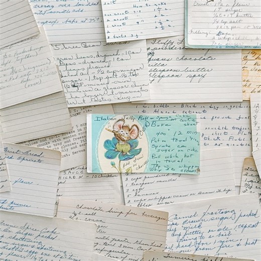 Vintage Recipe Cards Set - 25 Handwritten & Typed Authentic Retro Recipes - Etsy