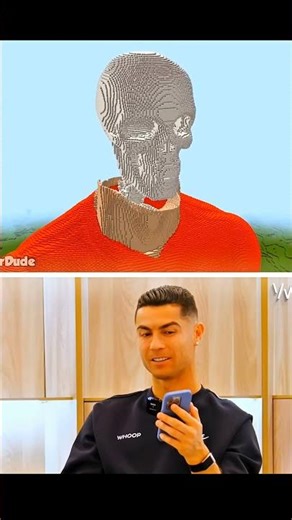 Minecraft God Builds Ronaldo portrait#indiacountry