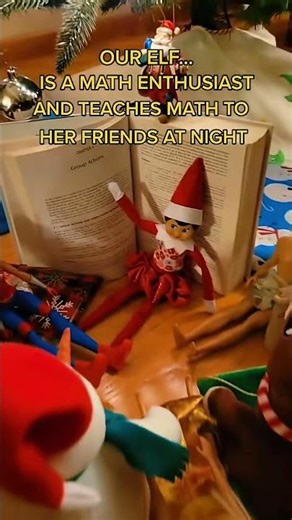 Our "Elf on the Shelf" is a fan of the math books shelf in particular... #math #xmas #elfontheshelf