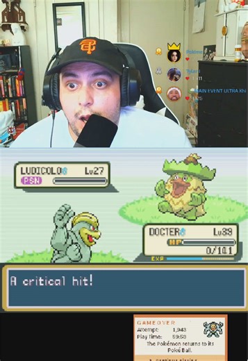 I got hoe’d again my Nemesis Ludicolo 2-0 I can’t stand this Pokémon. #gaming #streamer #pokemon #livehighlights #tiktoklive