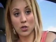 Kaley Cuoco giving a lucky guy a handjob - FoxPorns.Net