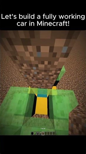 How to build a working car in Minecraft! 🏎️ #minecraft #tutorial #memes #shorts