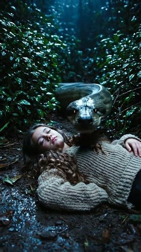 A Brave Dog Saves a Girl from a Giant Anaconda 🐍🐶#shorts