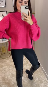 A fab shape & thee most beautiful shade of hot pink! This jumper is ideal for styling with leggings or skinnies and will be unreal with white or cream bottoms in SS21. Tap To Shop Love Laura xo | The Walk In Wardrobe Online