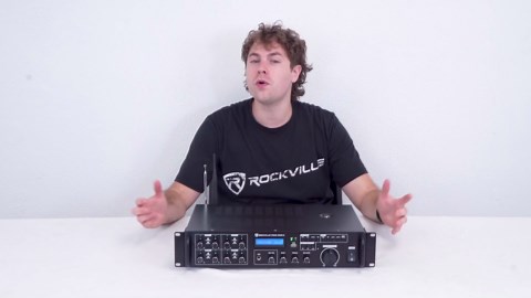 Rockville Rock Zone 8 1000W RMS 8-Channel 8-Zone Amplifier, Bluetooth, USB, Optical/Coaxial/RCA Inputs, Mic/FM, Rack-Mountable, for Multi-Room Home or Commercial Audio