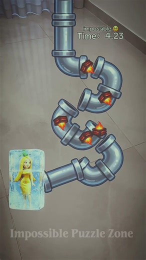 Can You Solve This Pipe Puzzle Before Time Runs Out? ⏳🔥 #impossiblepuzzlezone