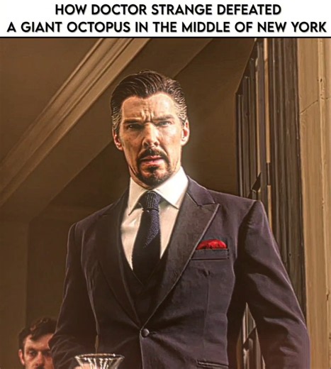 💀How Doctor Strange Defeated a Giant Octopus in the Middle of New York 🗽| #marvel​ #drstrange​ #edit