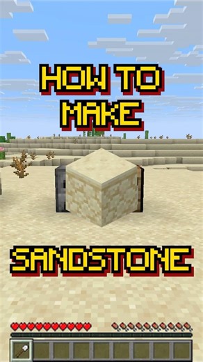 Minecraft: How to make Sandstone | Recipe 160