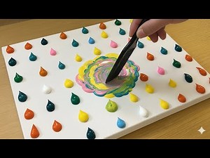 🌲 Winter Landscape with Golden Tree | Relaxing Acrylic Painting Tutorial ❄️🎨