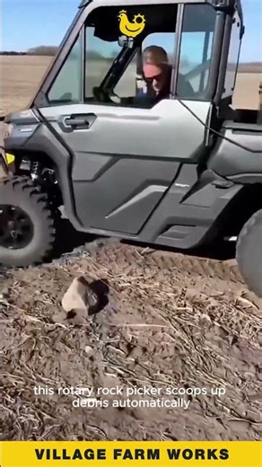 Rotary Rock Picker Clears Fields EFFORTLESSLY🚜