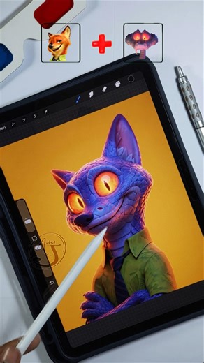 Random Zootopia 2 Character Fusion 🎨🎲 | Procreate iPad Speed Drawing