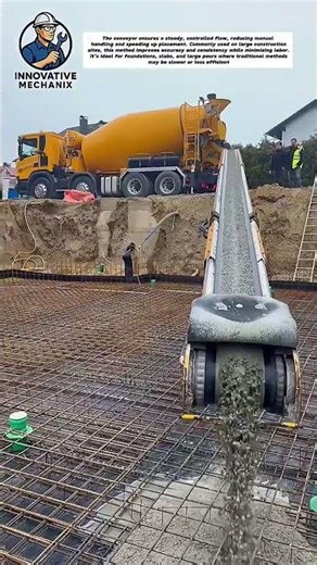 Concrete Conveyor Pouring System – Fast Foundation Slab Installation
