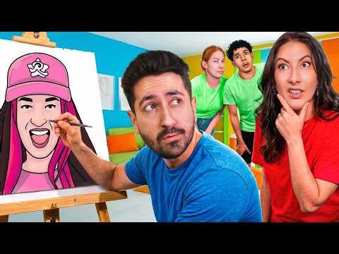 QUAL YOUTUBER EU DESENHEI? Batalha de Desenho em Família!