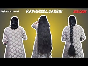 “Rapunzel Sakshi’s Mega Thick Hair Bun Drop & Stunning Long Braid Transformation ✨😍”