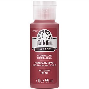 FolkArt Acrylic Craft Paint, Matte Finish, Cardinal Red, 2 fl oz