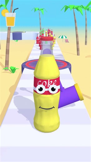 Juice Bottle Run Game #20 #waterbottle #shorts #games