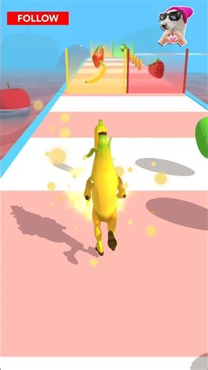 🍌 Sweet Banana vs Strawberry Challenge 🍓 | Fruit Runner 3D Funny Gameplay #shorts