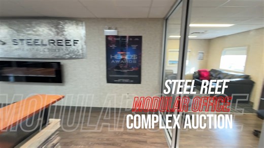 Do not miss this must-see corporate office solution. Take a look at the Steel Reef Modular Office Complex Auction. This thoughtfully designed, 10-unit structure connects seamlessly to create a cohesive work environment. It is ideal for a growing business. View floor plans online. Located in Steelman, SK. Click for complete auction details. https://steffesway.com/ReefModularOffice | Steffes Group, Inc.