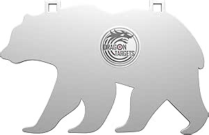 Dragon Targets AR500 Steel Targets for Shooting 3/8 Inch Thick Laser Cut Animal Shapes, Bear Target Painted and Ready to Shoot AR500 Steel Targets Made in USA