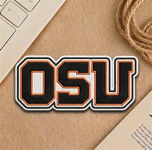 Oregon State Beavers OSU Logo Embroidery Patch Orange Black Mascot Beaver Varsity Sew on Iron on Hook Loop Badge - Etsy