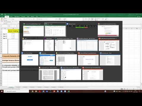 CB-SEM Module 6 (Lecture 7): AVE and CR using Excel File