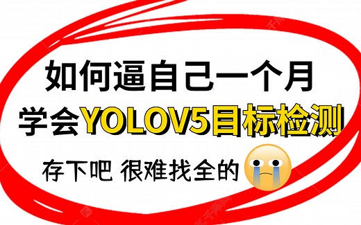 终于让我找到完整版【YOLOV5目标实战】教程!从零带你环境部署 项目实战，入门级教程，新手适用，简单易学！-YOLOV5/代码详解/原理/环境搭建/目标检测