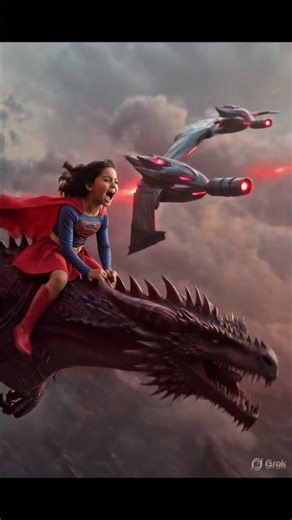 Dragon riding and alien attack@#dreamtrackai @#starwars @#lifeisbutadream @#automobile @#marvel