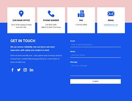 Get in touch with icons - CSS Template by Nicepage