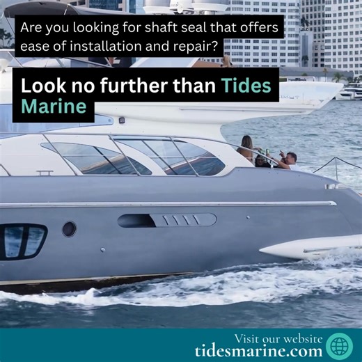 The design of the Tides Marine shaft seals and the included hose simplifies the installation process, eliminating the need for measuring in some cases and making it easier to align the seal. | TIDES Marine