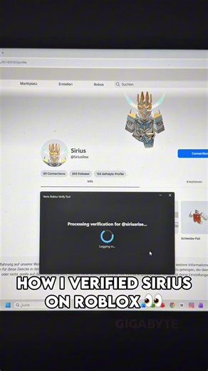 How I Verified Sirius on Roblox