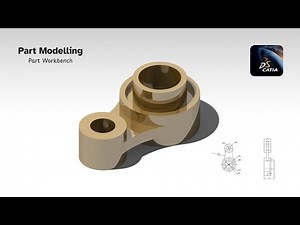 CATIA V5 | 3D Modeling a Mechanical Part from Scratch | Part Design Tutorial