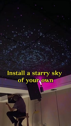 Install a starry sky of your own #diy #starrysky #starryceiling #fiberoptics #starrylight