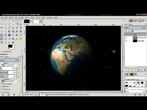 Planet Earth - GIMP Tutorial