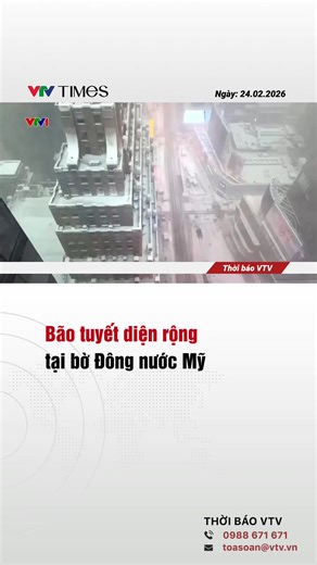 Bão tuyết mạnh trên diện rộng đã gây ảnh hưởng nghiêm trọng đến phần lớn khu vực bờ Đông nước Mỹ. Việc đi lại và giao thông gần như bị tê liệt trong ngày đầu tuần. Với thành phố New York, đây là cơn bão lớn nhất trong gần một thập kỷ. | Báo điện tử VTV