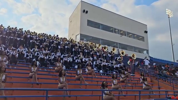 Enjoying the football game! The Marching Pride Band is in the house! Go Lions! | Langston University