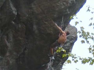 Kumpy on Predator in Rumney NH