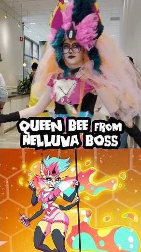 Queen Bee from #helluvaboss cosplay by Arrow Equine at Astronomicon! #comiccon #animation #michigan