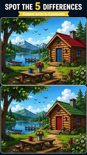 Find 5 Differences 🧠 | Only Sharp Eyes Win! | Brainova Games #braintestsolution